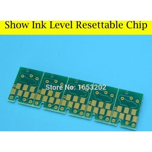 1 PC Reseter With 8 Pieces Show Ink Level Resettable Cartridge Chip For Epson 4880 Ink Cartridge T6051 T6061 T606 T605