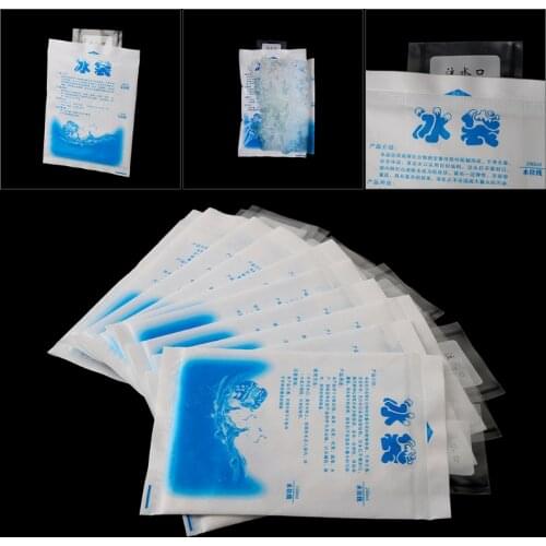 10PCS Reusable Plastic Cooler Bag For Food Storage Ice Gel Packs Cubes
