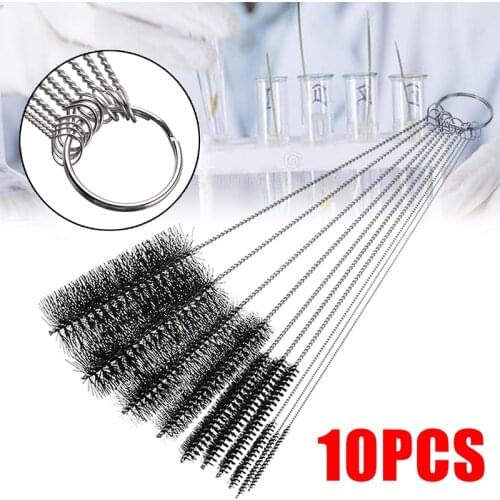 10pcs Brushes Nylon Stainless Steel Cleaner Nylon Cleaning Brushes Set for Tobacco Pipe For Cleaning Tools