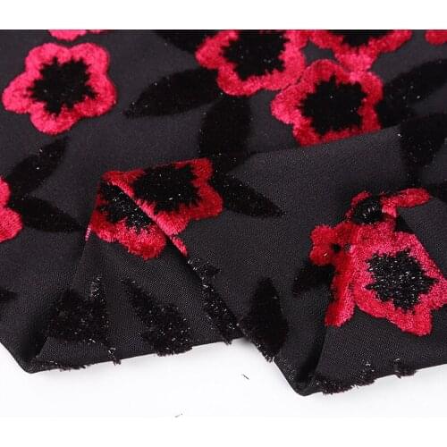 100cm*140cm Velvet Fabric Bright Silk Jacquard Velvet Fabric for Scarf Cheongsam DIY Clothing