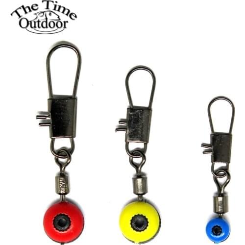 20Pcs Fishing Space Beans Connector Float Roller Bobber Fishing Supplies Tackle Tool Line To Hook Swivels Rod Clip Snap Sea Lure