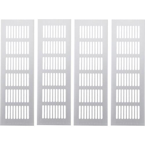 4Pcs Wide Aluminum alloy Air Vent Ventilation Grille For Closet Shoe Cabinet Air Conditioner 250Mm