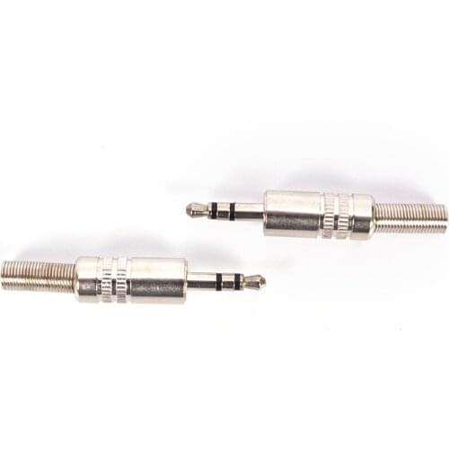 5 pcs 3.5mm 3 Pole Headphone Replacement Audio Jack Male Plug Soldering Connector