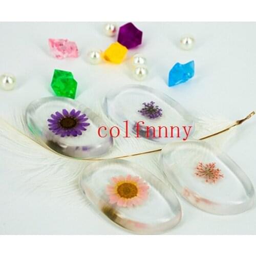 500pcs/lot Silicone Gel Cosmetic Puff Transparent Silica Flawless Powder Puff Sponge Blending Jelly with Dried Flower Maquillaje