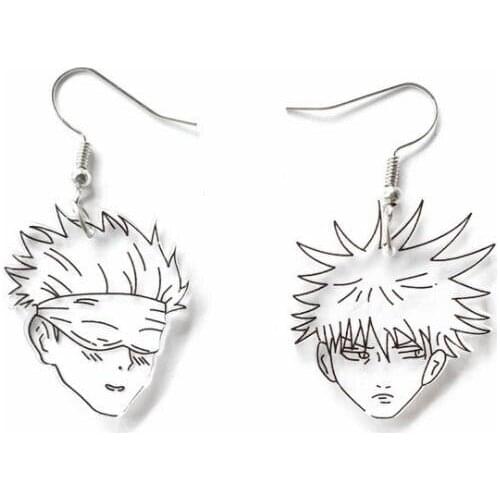 Acrylic cartoon transparent hand-painted classic earrings
