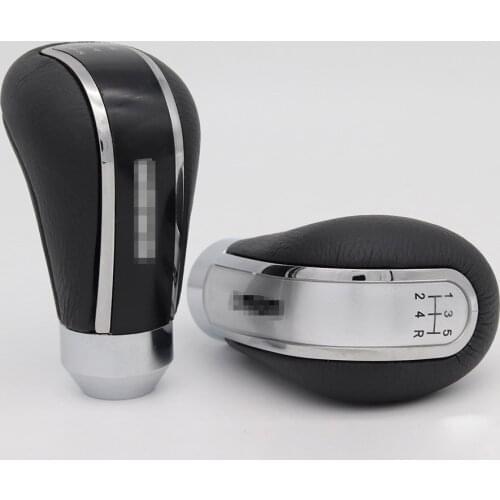 Aluminum Universal Manual Leather Shifter Shift Knob Cover Stitch Gear Shift Knob for Mitsubishi Mazda Honda Acura Toyota