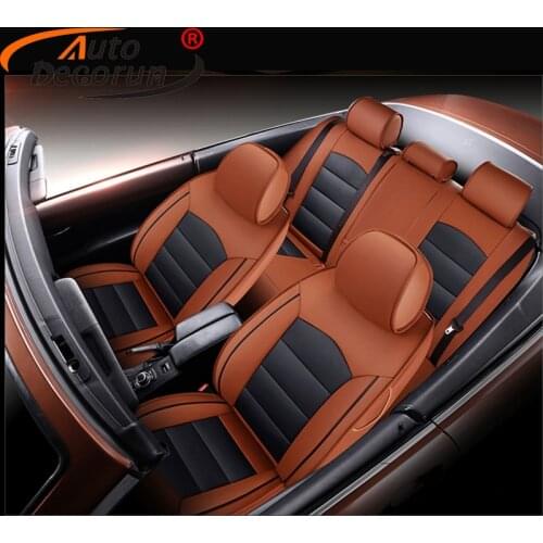 AutoDecorun Perforated Cowhide Seat Cushion Covers for Volvo C70 Seat Cover for Cars Protectors Accessories 12PCS/Set 2008-2010