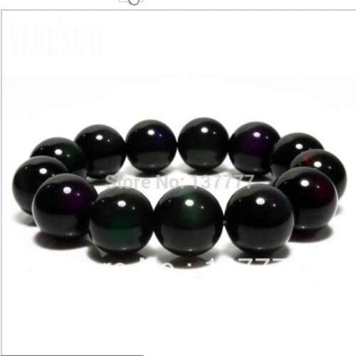 Free shipping New Bangle Bracelet natural crystal obsidian bracelet