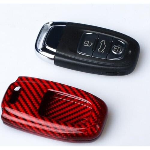 Carbon Fiber Remote Fob Key Case Shell Cover For Audi A4 S4 A5 S5 B8 8K B8.5 A6 S6 C7 A7 S7 4G8 A8 S8 4H Q5 SQ5 8R A8 RS 4 5 6 7