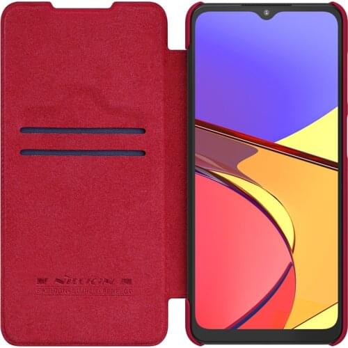 For Samsung Galaxy A12 Case NILLKIN Qin Series PU Leather Flip Cover Case for Samsung Galaxy A12