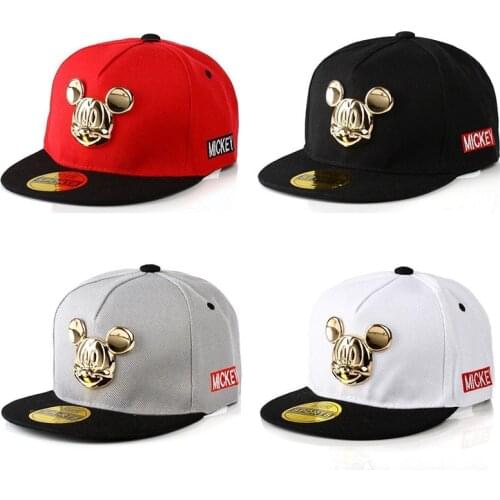 Disney Mouse Mickey Marvel Frozen Kids Hat Boy Girl Travel Caps Mickey Minnie Spiderman Anime Baby Caps Figure Gift Toys 2-8Y