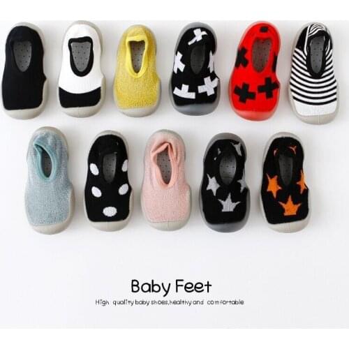 Childrens non-slip floor socks baby toddler shoes soft rubber sole socks shoes cartoon boat socks autumn Wrestling prevention