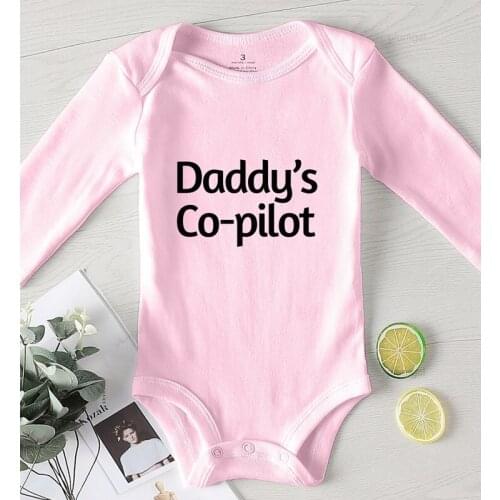 Winter Jumpsuit Kids Baby Things for A Girl Printing Daddy Copilot Toddler Girls Fall Clothes Newborn Girls Autumn Rompers