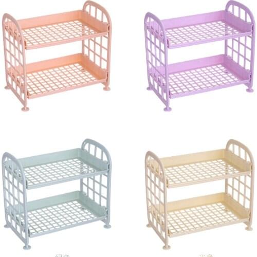 Double-layer Storage Rack Anti-scratch Creative Shelf For Kitchen Storage Box Bathroom Double-layer Cosmetics Storge