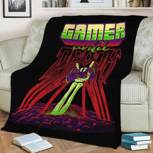 This Is A Tee for People Who Feel Gamer To The Core Throw Blanket Print on Sherpa Blankets Soft for Sofa Customized Home Decora