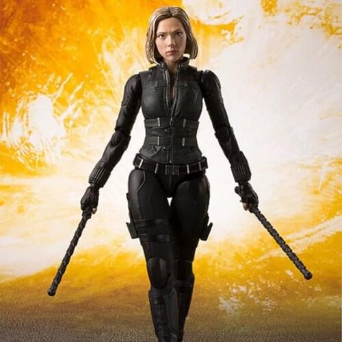 15cm SHF Marvel The Avengers Black Widow Action Figure PVC Model Toys Color box