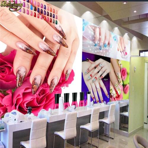 Beibehang Custom photo wallpaper mural nail beauty salon background wall painting papel de parede para quarto wallpaper for wall