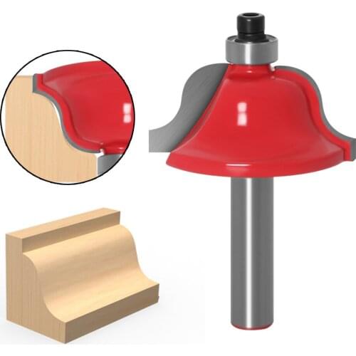 1PC 8MM Shank Milling Cutter Wood Carving Roman Ogee Edging and Molding Router Bit - Medium -8" Shank CNC Tools Solid Carbide