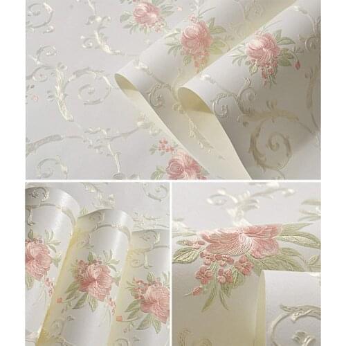 GLOW4U Peel and Stick Floral Wallpaper for Room Living Bedroom Walls Furniture Decal