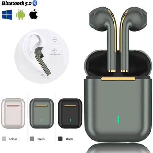 J18 TWS Wireless Headphones Bluetooth Waterproof IPX5 HIFI-Sound Music Earphones For Iphones Huawei Samsung Xiaomi Sport Headset