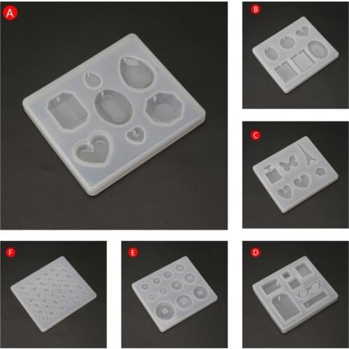 JAVRICK Silicone Mold Mirror For Crafts DIY Jewelry Making Pendant Epoxy Resin Cake Findings 6 Type Hot New