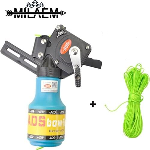 1Pc Archery Fishing Reel Fish Shooter With 2 Rope Bowfishing Tools for Compound Bow Recurve Bow Fishing Hunting Shooting Tackle