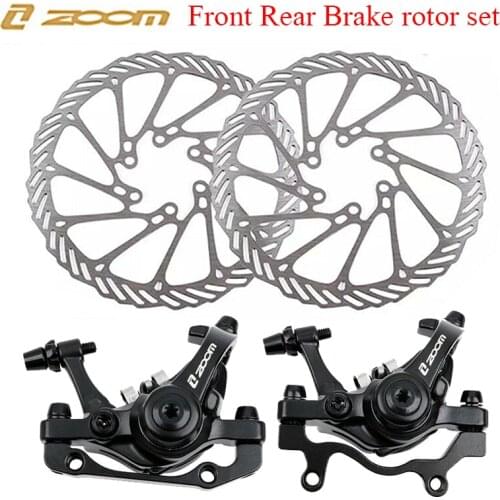 ZOOM Disc brake Set Front Rear Brake Line Pulling disc brake caliper with G3/HS1 160MM rotors MTB Cycling Parts