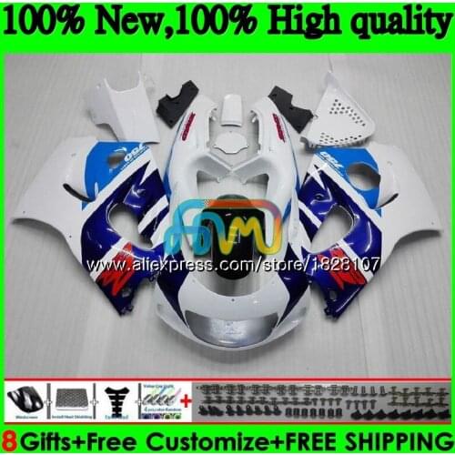 Body For SUZUKI GSXR 600 750 SRAD White blue hot GSXR600 96 97 98 99 00 32BS.7 GSX-R600 GSXR750 1996 1997 1998 1999 2000 Fairing
