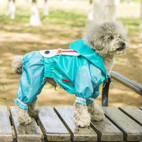 Summer Outdoor Puppy Pet Rain Coat S-XL Hoody Waterproof Jackets PU Raincoat for Dogs Cats Apparel Clothes