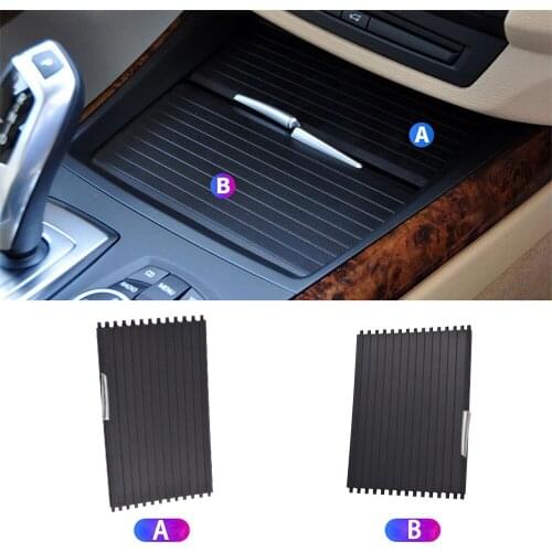 Upgraded Car Water Cup Holder Cover Trim Zipper Rolling Curtain For BMW X5 X6 E70 E71 E72 2007-2014 Car Styling