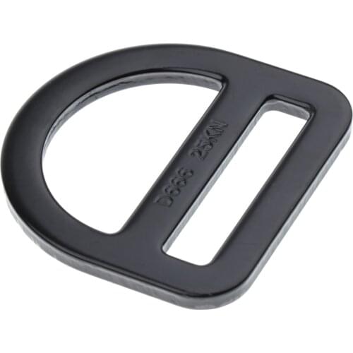 Outdoor 25KN Safety Harness Buckle Slotted D Ring for 45mm Belt Climbing Arborist Hardware