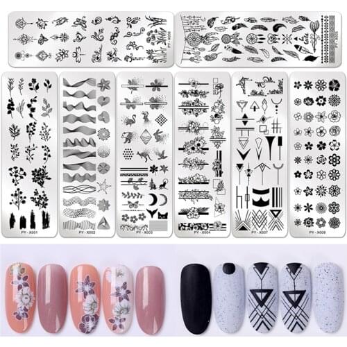 Nail Stamping Plates Line Pictures Nail Art Plate Stainless Steel Design Lace Stamp Stamp Template For Printing Stencil Tools