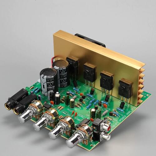 100W+100W 2.0 channel A1633 C4278 tube DIY amplifier with fan computer speaker audio power amplifier board can sing microphone