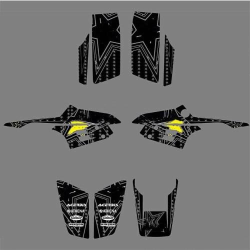 Full set of Motorcycle Warrior350 ATV 3M Graphics Decals STICKERS Backgrounds Kits for Yamaha Warrior 350 Warrior-350