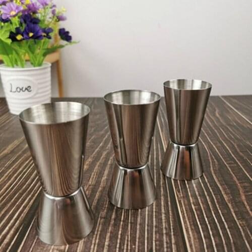 25/50ml Measure Stainless Steel Cocktail Shaker Measure Cup Dual Shot Drink Spirit Measure Jigger Kitchen Gadgets