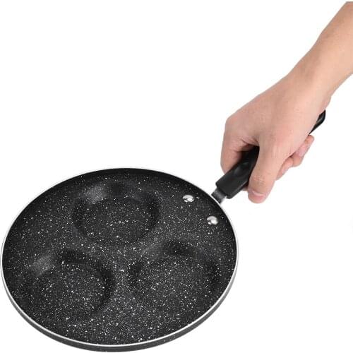 3 Round Holes Non Stick Coating Eggs Frying Pan Home Kitchen Cookware Breakfast Cooking Tool Non-Stick Egg Dumpling Frying Pan