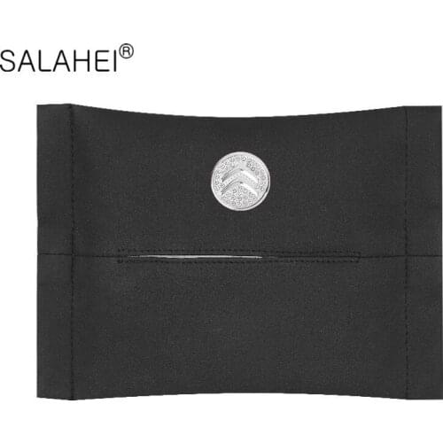 Car Interior Goods Diamonds Logo Tissue Case Hanging Storage Container For Citroen C2 C3 C4 C5 ZX Quatre Saxo Xsara Jimny 1.6