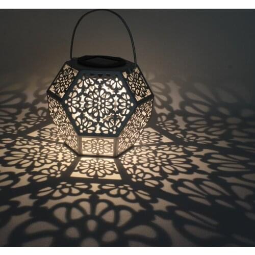 Outdoor Lighting Solar Powered Diamond Waterproof LED Hanging Garden Light Outdoor Home Sensor Waterproof Solar Street Lamp