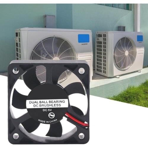 5010 DC 5V/12V/24V Car Cooling Fan Efficient High Speed Plastic Ball Bearing DC Industrial Brushless Fan for Electrocar