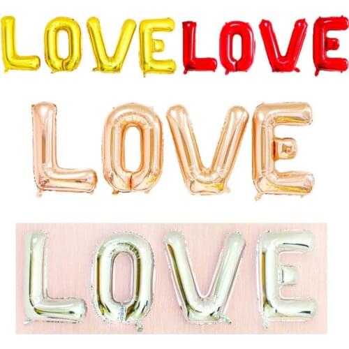 30 Inch LOVE Letter Balloon Wedding Decoration Party Supplies Valentines Day Proposal Decoration Aluminum Foil Balloon