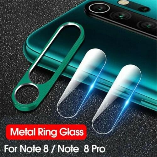 Metal Protective Ring For Xiaomi Redmi Note 8 Camera Lens Protection Film For Note 8T/8pro Screen Protector Non-Tempered Glass