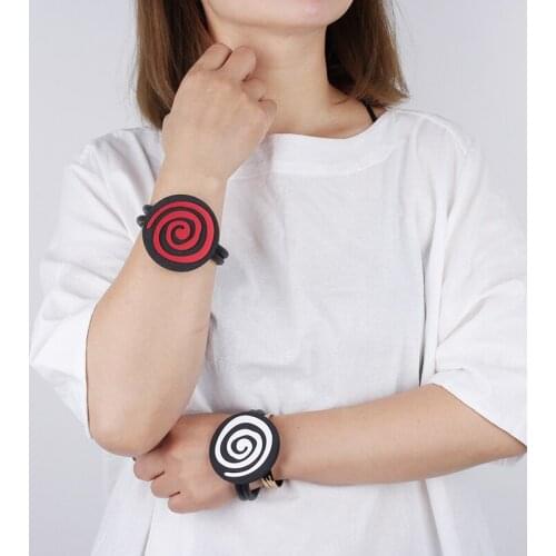 Womens Ethnic Big Cirlce Bracelets Rubber Double Layered Chains Bracelet Female Gothic Jewelery On Hand Gift For Mother Jewelry