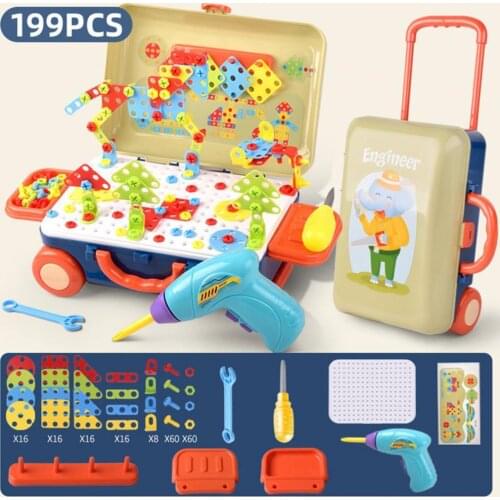 1 Set Children Pretend Play Game Props Portable Suitcase Medical Tool Set Simulation Kid Toy Gift Boy Simulation Drill Tool Toys