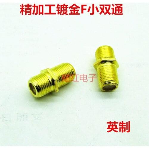 100 PCS Spirit Processing Gold-plated Inch F Double Pass Yes Joint F 81 Double Negative Head Cable Extend Organ Connector