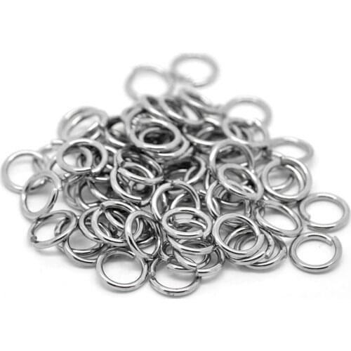 200pcs/lot 304 Stainless Steel Open Jump Rings 4-10mm Handmade Steel Bulk Split Rings Connesctors For DIY Jewelry Making Finding