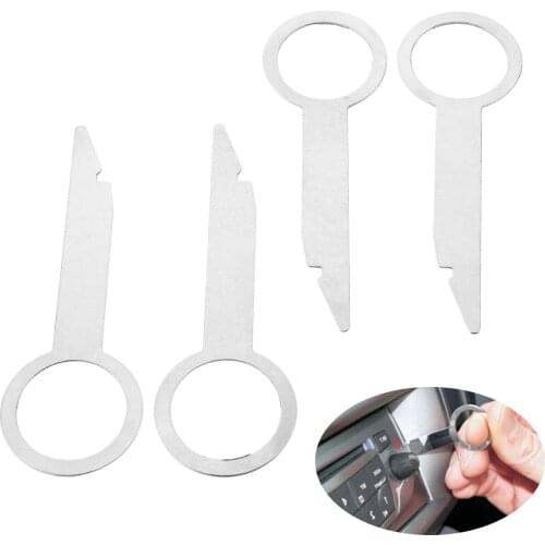 4PCS Car Radio Stereo Removal Release Tool Keys For Ford VW Volkswagen Passat Touran Skoda Seat Delta
