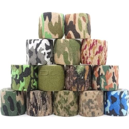 50 Roll/lot U Pick 4.5m*5cm Waterproof Outdoor Camo Hiking Camping Hunting Camouflage Stealth Tape Wraps