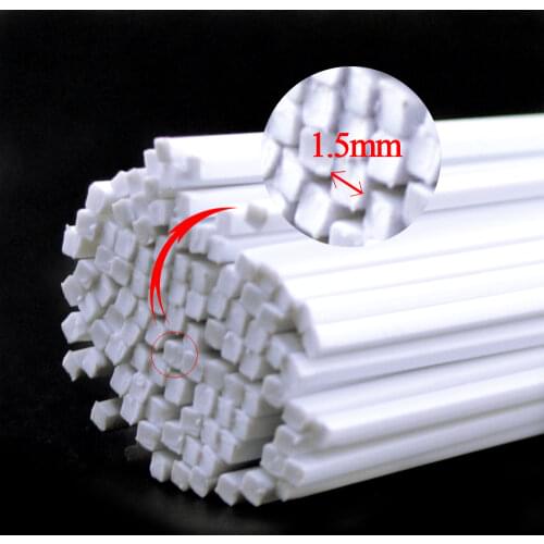 100pcs architecture model making 1.5*1.5mm Square Rod model stick ABS Plastic 50cm long