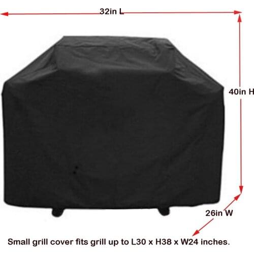 Black Waterproof BBQ Cover Heavy Duty BBQ Accessories Grill Cover Rain Barbacoa Anti Dust Rain Gas Charcoal Electric Barbeque