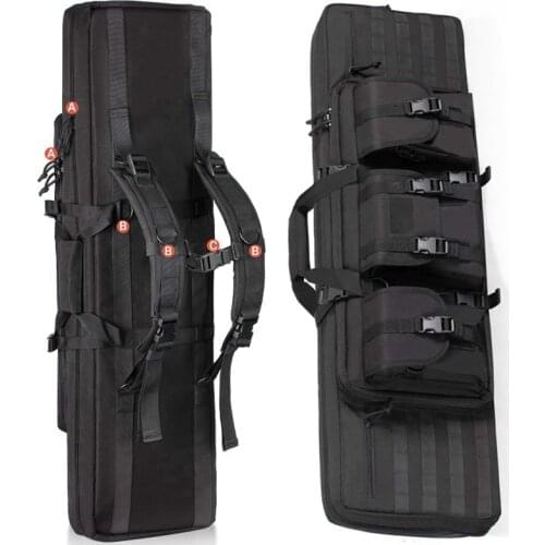 Double Long Rifle Gun Case Bag 36inch/90cm Tactical Rifle Backpack Pistol Soft Firearm Transportation Carbine Case Rifle Bag